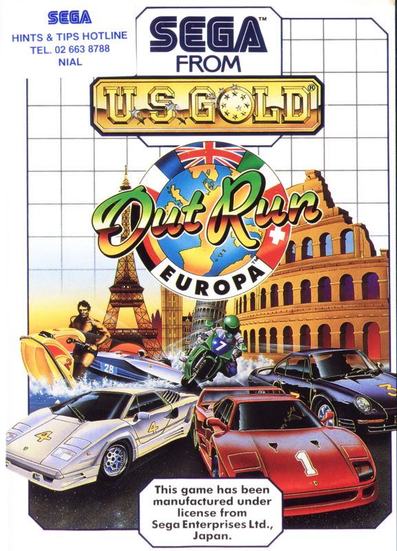 OutRun box art for Sega Master System